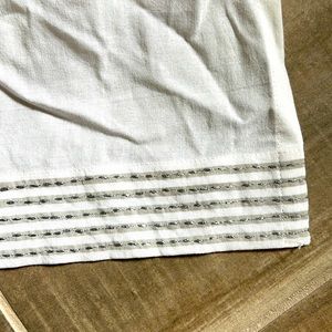Restoration Hardware Embroidered Mettalic Crib Skirt